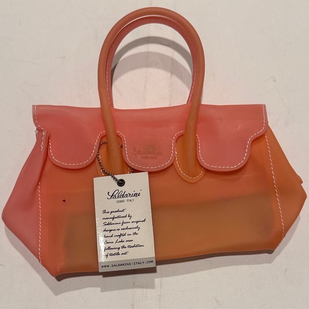 Lardini Coral and Peach Satchel